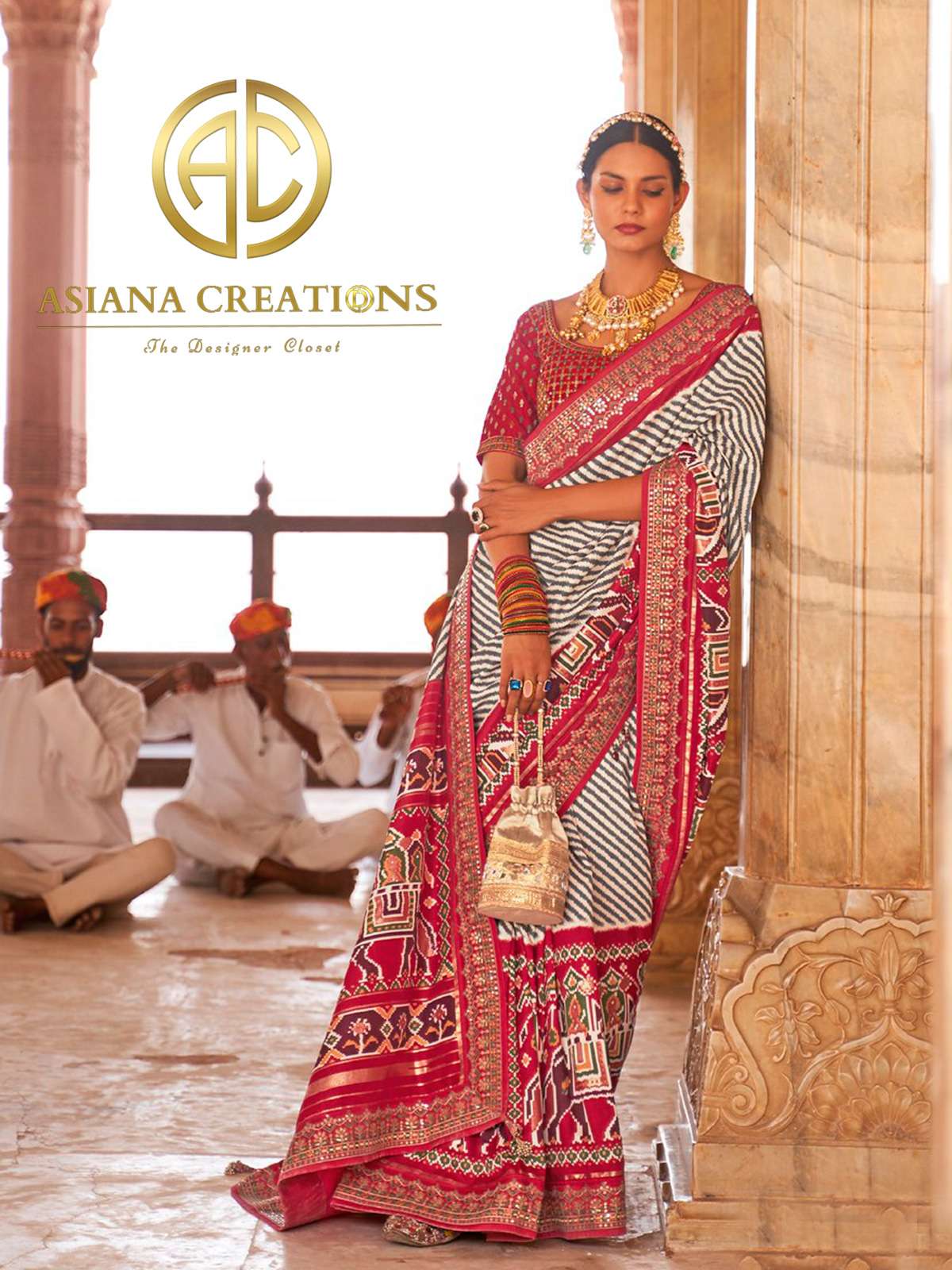 Patola Silk Pink Embroidered & Woven Wedding Traditional Saree-3171