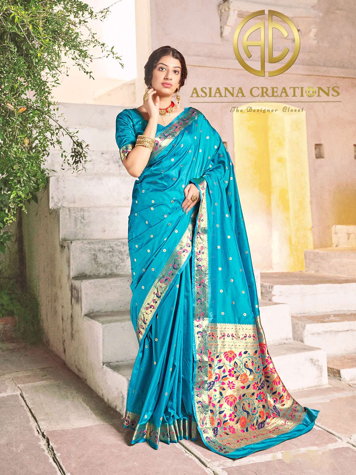 Banarasi Silk Woven Blue Wedding Traditional Saree-2681
