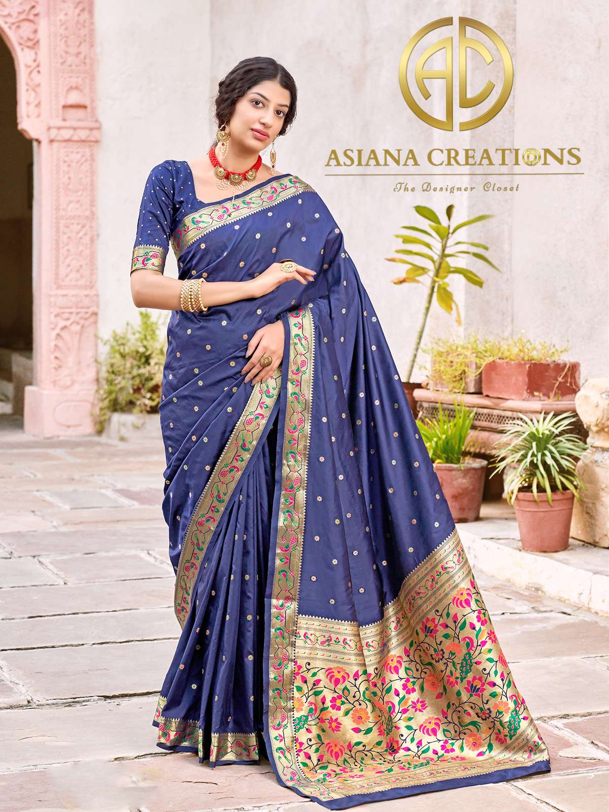 Banarasi Silk Woven Blue Wedding Traditional Saree-2683