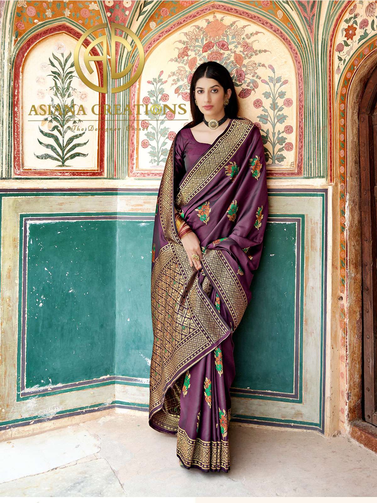 Banarasi Silk Purple Woven Traditional Wedding Saree-2834