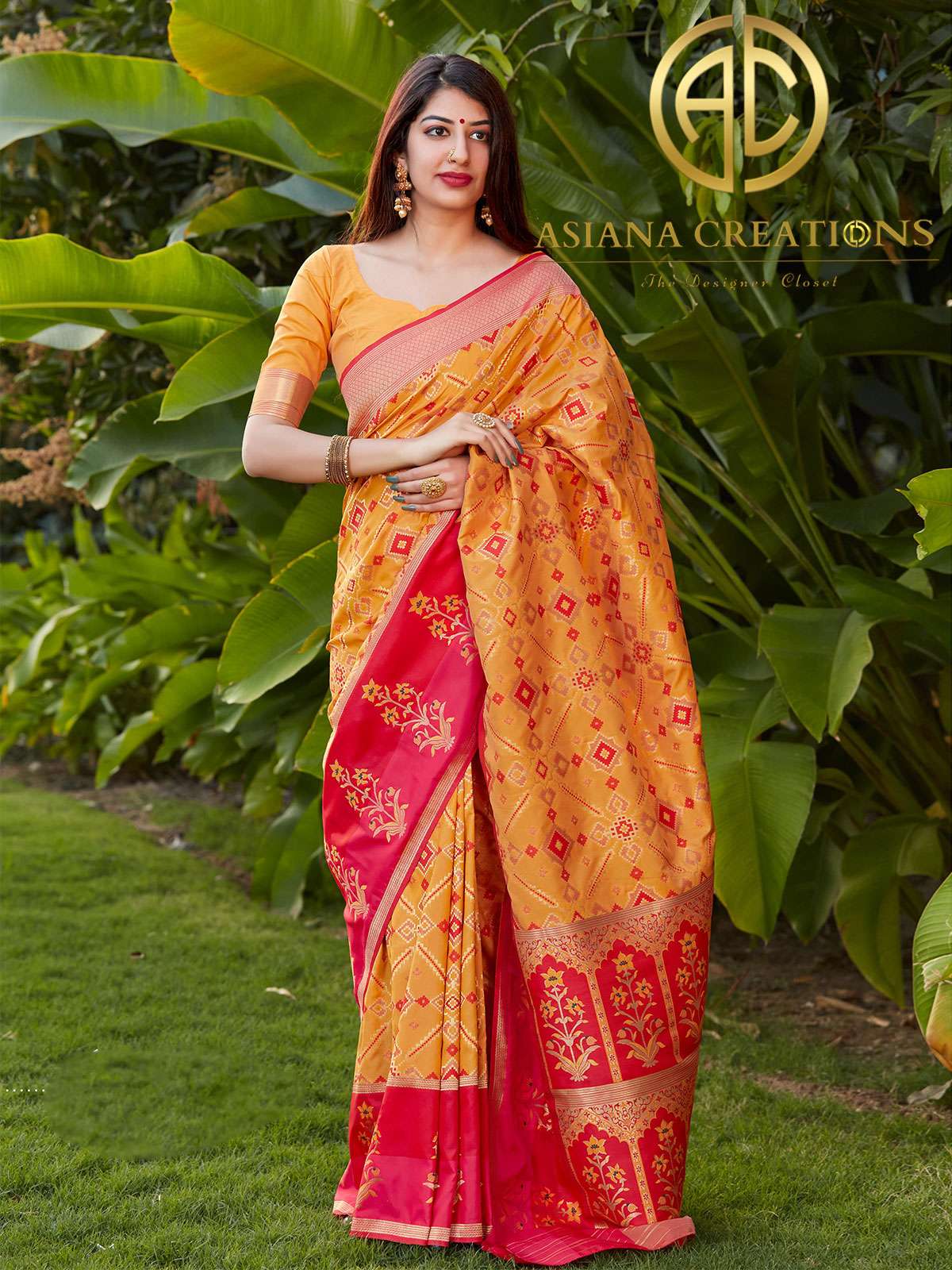 Banarasi Silk Mustard Woven Traditional Wedding Saree-2819